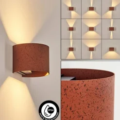 Tamarin Lampe murale d´extérieur, Luminaire Up & Down, Applique murale LED Rouille, Noir, 1 lumière