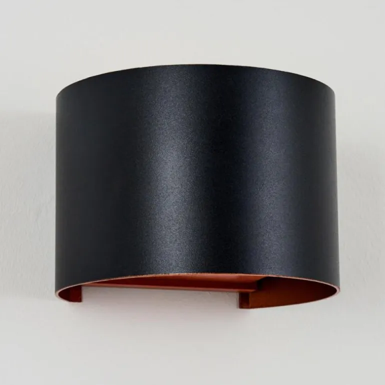 Tamarin Lampe murale d´extérieur, Luminaire Up & Down, Applique murale LED Cuivre, Noir, 1 lumière