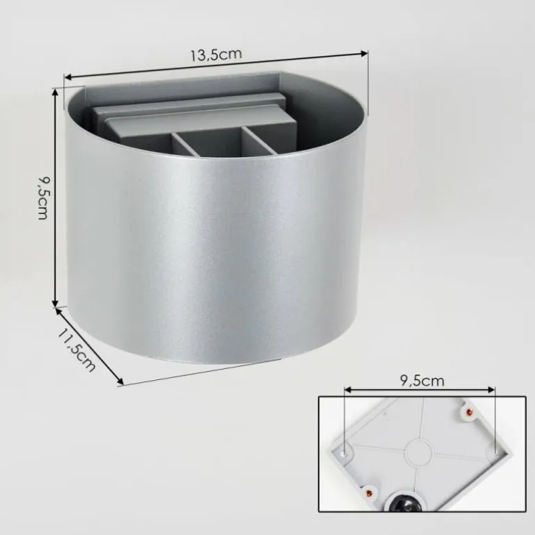 Tamarin Lampe murale d´extérieur, Luminaire Up & Down, Applique murale LED Argenté, 1 lumière