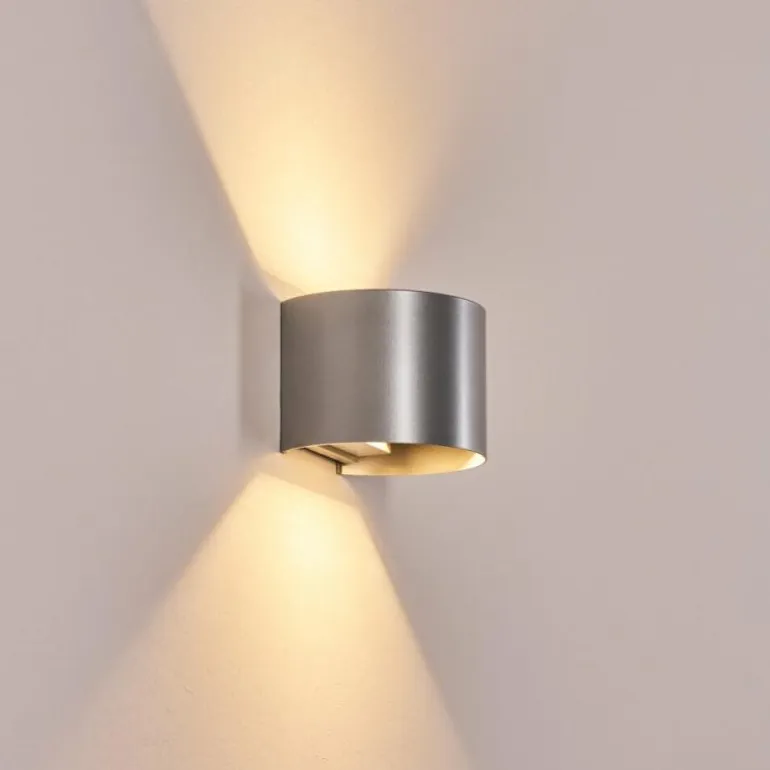 Tamarin Lampe murale d´extérieur, Luminaire Up & Down, Applique murale LED Argenté, 1 lumière