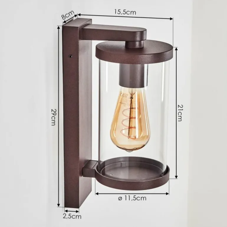 Telhada Luminaire extérieur, Lampe murale d´extérieur Rouille, 1 lumière