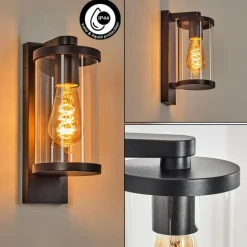 Telhada Luminaire extérieur, Lampe murale d´extérieur Noir, 1 lumière