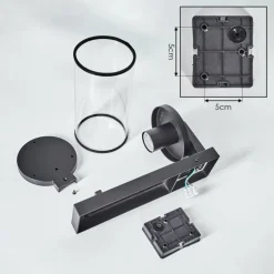 Telhada Luminaire extérieur, Lampe murale d´extérieur Noir, 1 lumière