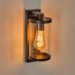 Telhada Luminaire extérieur, Lampe murale d´extérieur Noir, 1 lumière