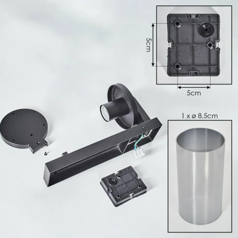 Telhada Luminaire extérieur, Lampe murale d´extérieur Noir, 1 lumière