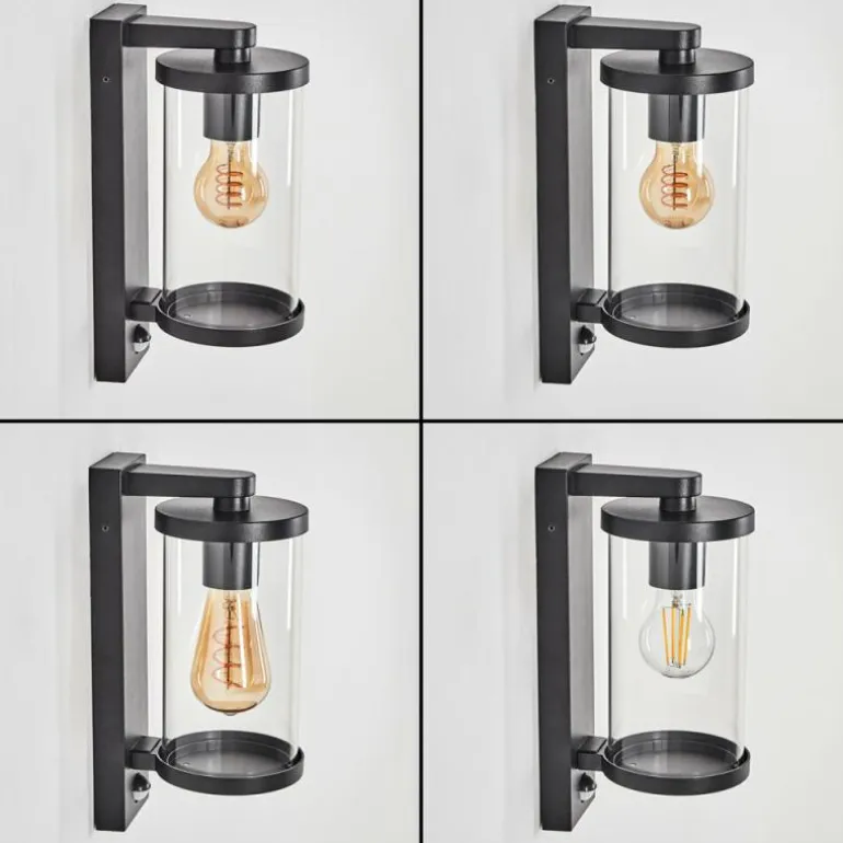 Telhada Luminaire extérieur, Lampe murale d´extérieur Noir, 1 lumière, Détecteur de mouvement