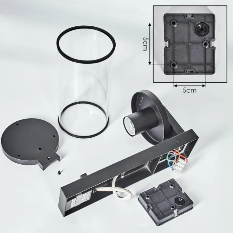 Telhada Luminaire extérieur, Lampe murale d´extérieur Noir, 1 lumière, Détecteur de mouvement