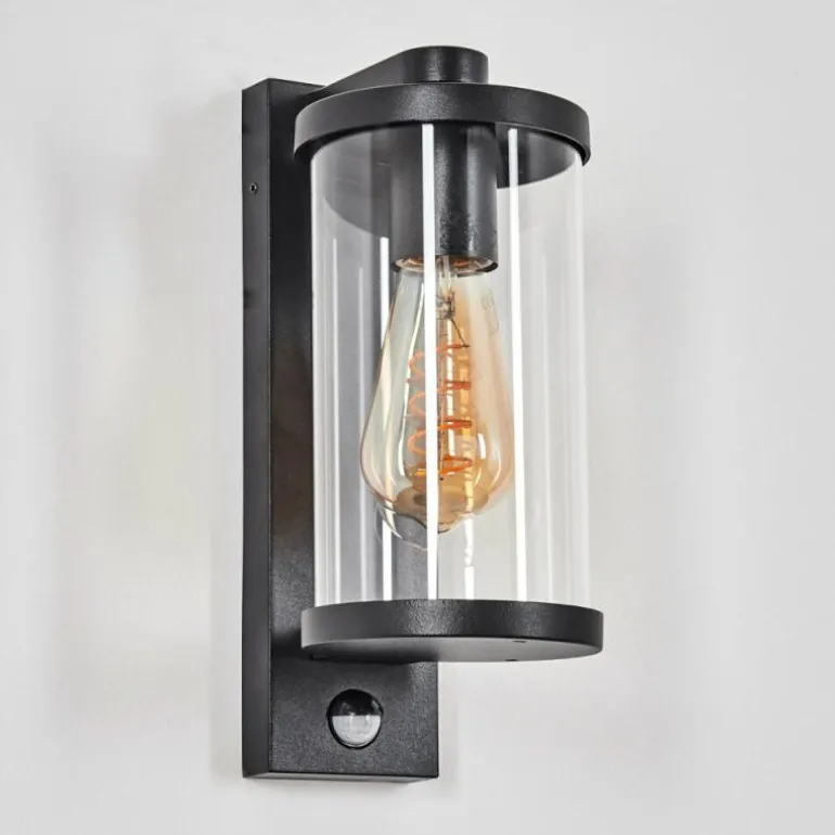 Telhada Luminaire extérieur, Lampe murale d´extérieur Noir, 1 lumière, Détecteur de mouvement