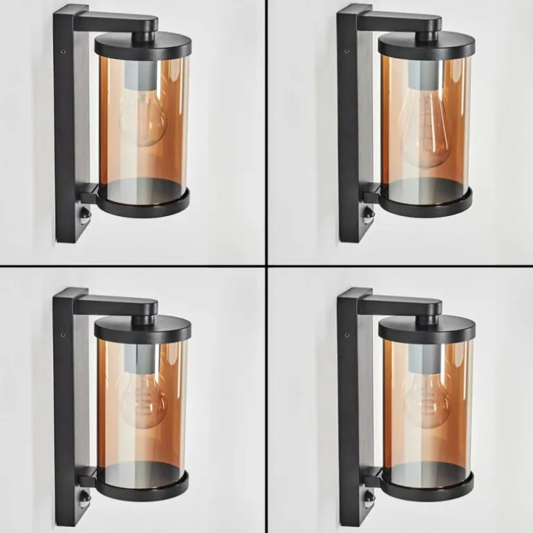Telhada Luminaire extérieur, Lampe murale d´extérieur Noir, 1 lumière, Détecteur de mouvement