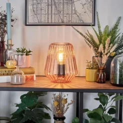 Telhais Lampe à poser, Liseuse Rose, Noir, 1 lumière