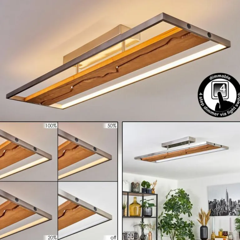 Terre Plafonnier, Spot de plafond LED Écru, Nickel mat, 1 lumière
