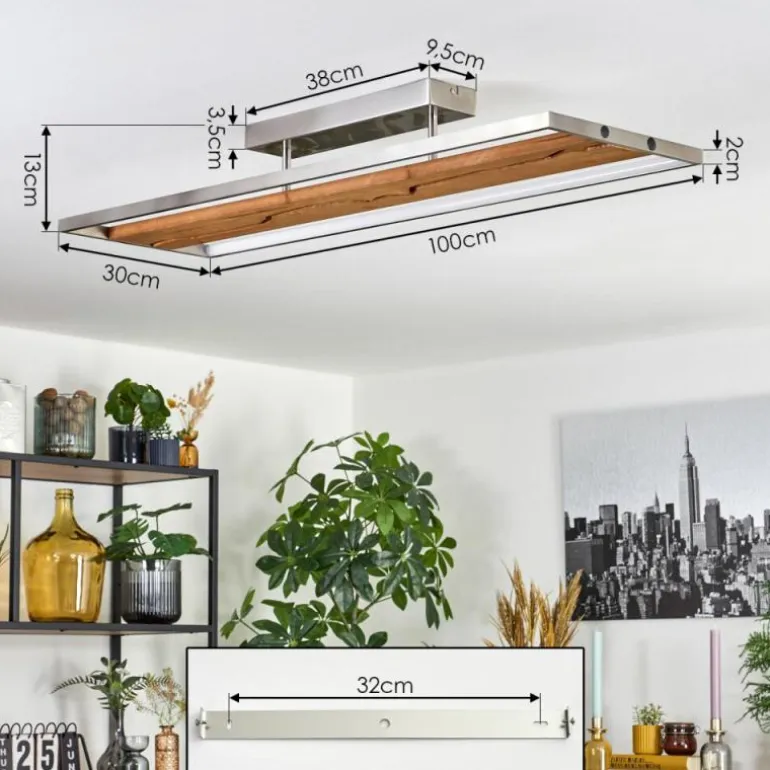 Terre Plafonnier, Spot de plafond LED Écru, Nickel mat, 1 lumière