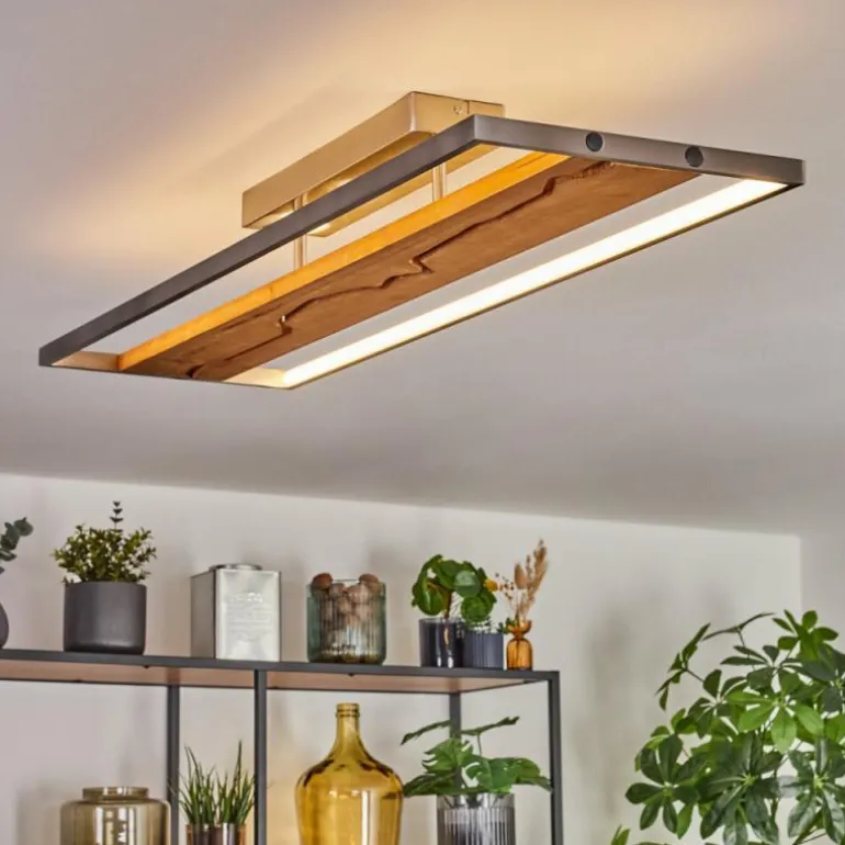 Terre Plafonnier, Spot de plafond LED Écru, Nickel mat, 1 lumière
