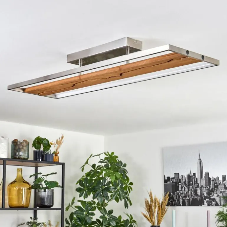 Terre Plafonnier, Spot de plafond LED Écru, Nickel mat, 1 lumière