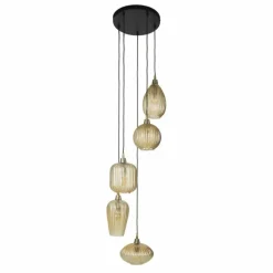 Tiambilibi Suspension Anthracite, 5 lumières