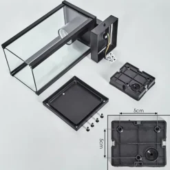 Tourega Lampe murale d´extérieur Noir, 1 lumière