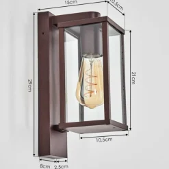 Tourega Lampe murale d´extérieur Rouille, 1 lumière