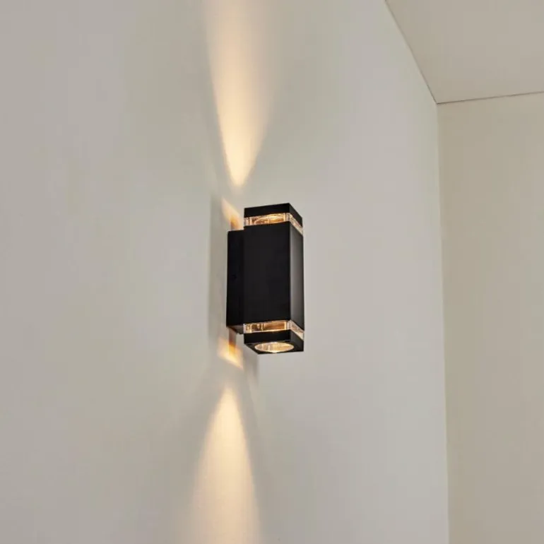 Travassos Lampe murale d´extérieur, Luminaire Up & Down Noir, 2 lumières
