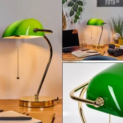 Tremoceira Lampe de banquier, Lampe de bureau, Lampe à poser Laiton, 1 lumière