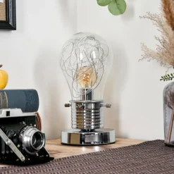 Tryan Lampe de bureau, Lampe à poser Chrome, 1 lumière