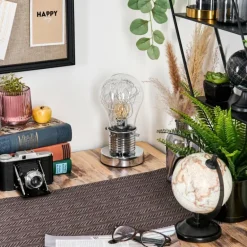 Tryan Lampe de bureau, Lampe à poser Chrome, 1 lumière