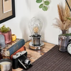 Tryan Lampe de bureau, Lampe à poser Chrome, 1 lumière