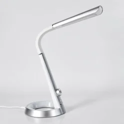Tykby Lampe de bureau, Lampe à poser, Liseuse LED Argenté, Blanc, 1 lumière, Changeur de couleurs