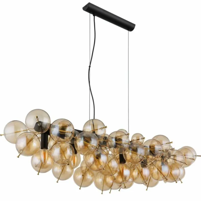 Udo Suspension Luminaires Globo Lighting Or, Noir, 6 lumières