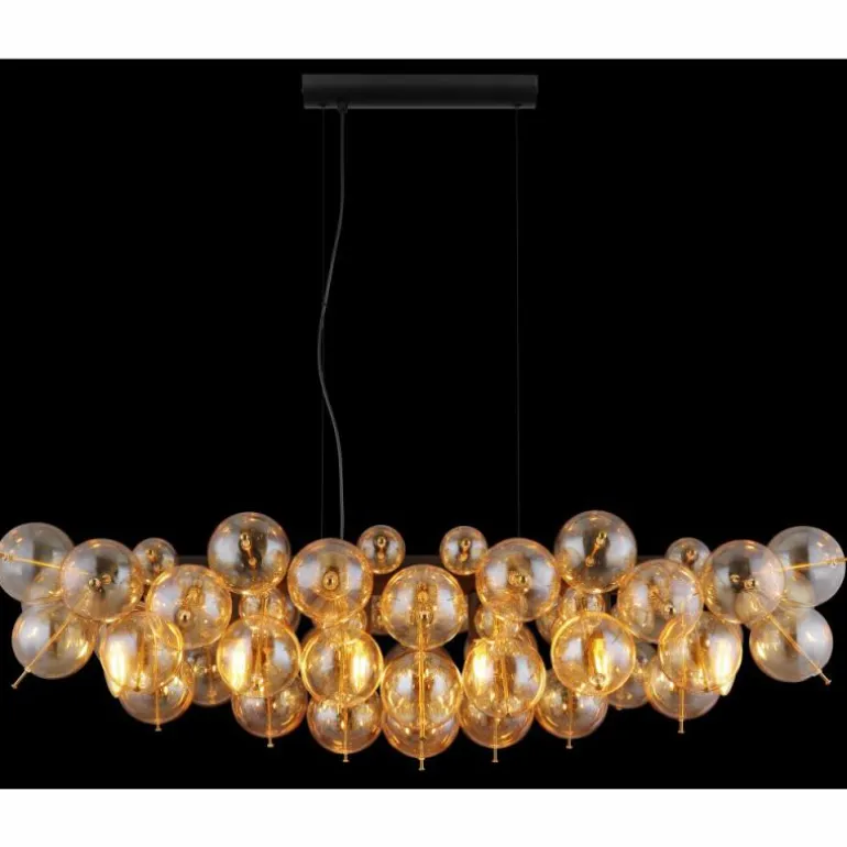 Udo Suspension Luminaires Globo Lighting Or, Noir, 6 lumières