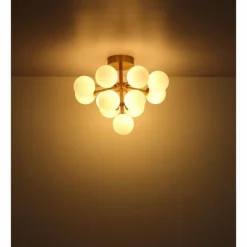 Udo Suspension Luminaires Globo Lighting Nickel mat, 6 lumières