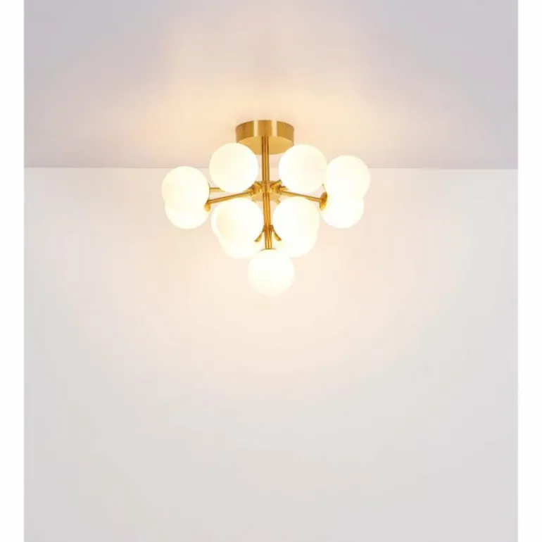 Udo Suspension Luminaires Globo Lighting Nickel mat, 6 lumières