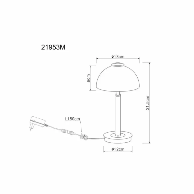 Uldin Lampe à poser Luminaires Globo Lighting LED Laiton, 1 lumière