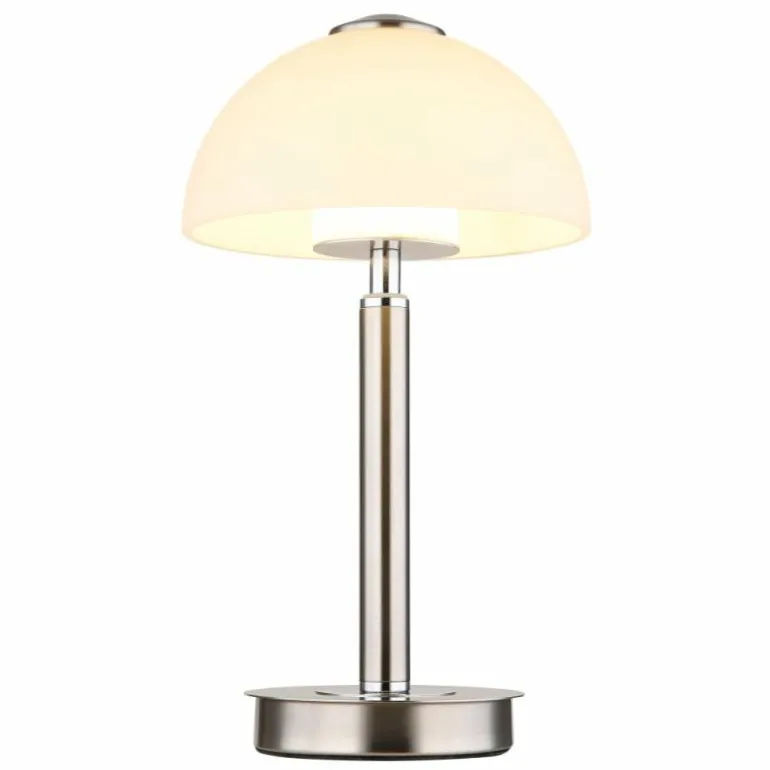 Uldin Lampe à poser Luminaires Globo Lighting LED Chrome, Nickel mat, 1 lumière