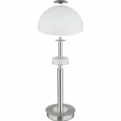Uldin Lampe à poser Luminaires Globo Lighting LED Chrome, Nickel mat, 1 lumière