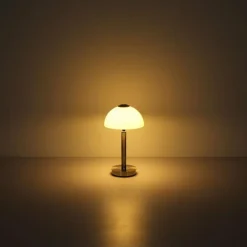 Uldin Lampe à poser Luminaires Globo Lighting LED Chrome, Nickel mat, 1 lumière