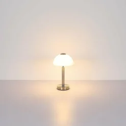 Uldin Lampe à poser Luminaires Globo Lighting LED Chrome, Nickel mat, 1 lumière