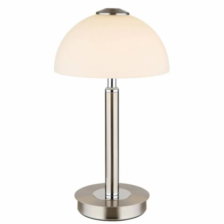 Uldin Lampe à poser Luminaires Globo Lighting LED Chrome, Nickel mat, 1 lumière