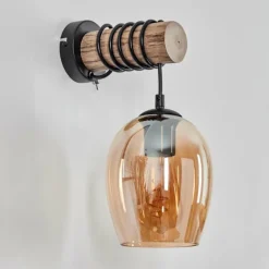 Vevino Boule lumineuse, Applique murale Écru, Noir, 1 lumière