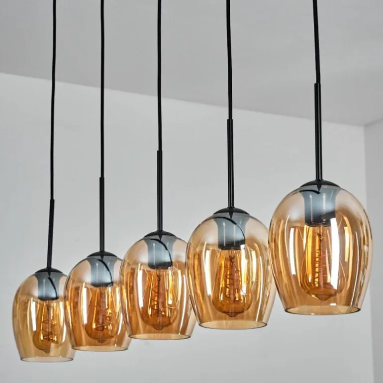 Vevino Suspension Ambre, 5 lumières