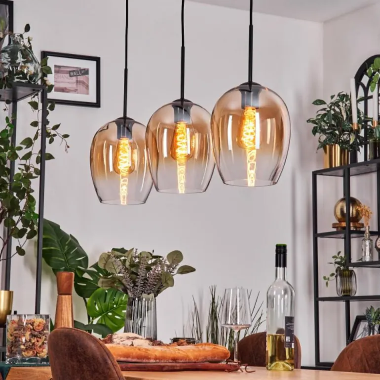 Vevino Suspension Ambre, Clair, 3 lumières