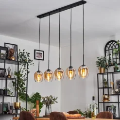 Vevino Suspension Ambre, Clair, 5 lumières