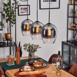Vevino Suspension Chrome, Clair, 3 lumières