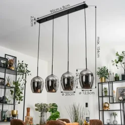 Vevino Suspension Chrome, 4 lumières
