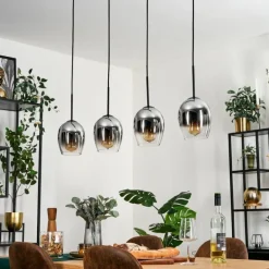 Vevino Suspension Chrome, Clair, 4 lumières