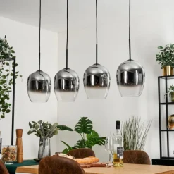 Vevino Suspension Chrome, Clair, 4 lumières