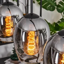 Vevino Suspension Chrome, Clair, 5 lumières