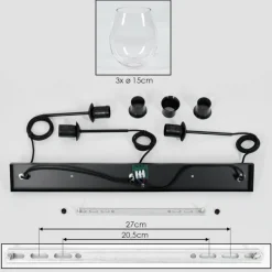 Vevino Suspension Clair, 3 lumières