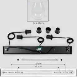 Vevino Suspension Clair, 3 lumières