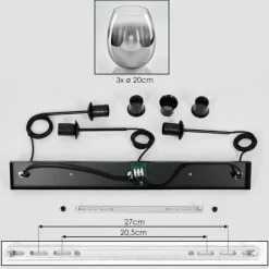 Vevino Suspension Clair, Fumé, 3 lumières