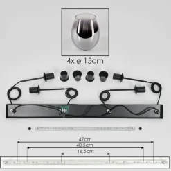 Vevino Suspension Clair, Fumé, 4 lumières